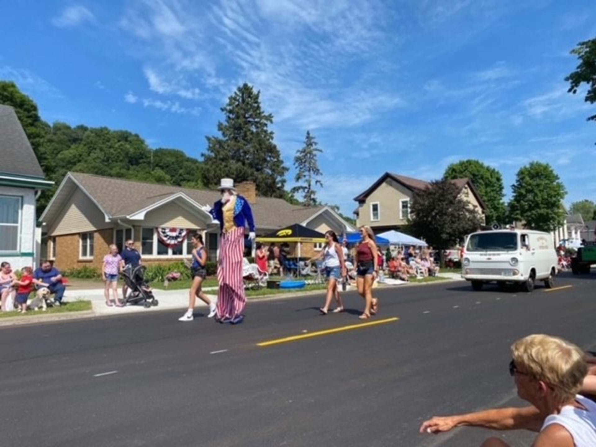 Uncle Sam in the parade.